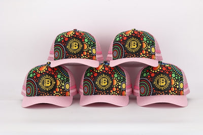 BRACKS UP Pink Truckers cap
