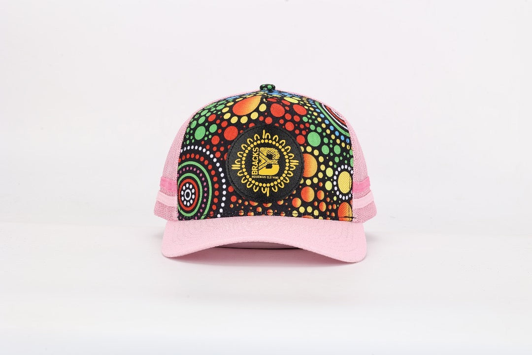 BRACKS UP Pink Truckers cap