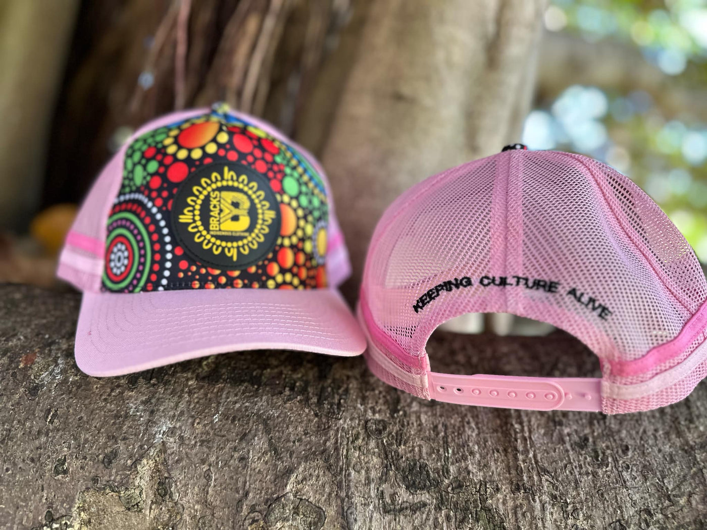 BRACKS UP Pink Truckers cap