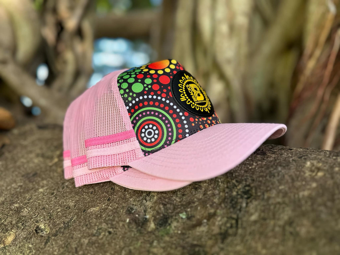 BRACKS UP Pink Truckers cap
