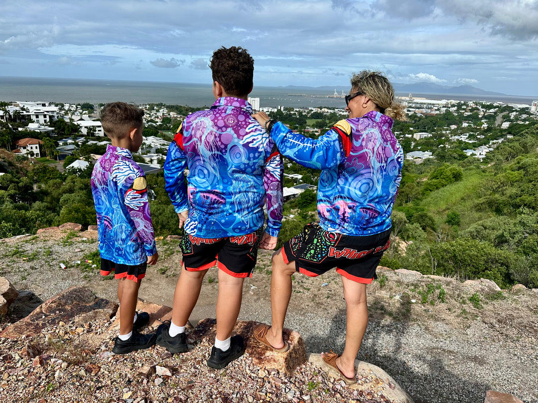 Neon Tides Kids Fishing Shirt