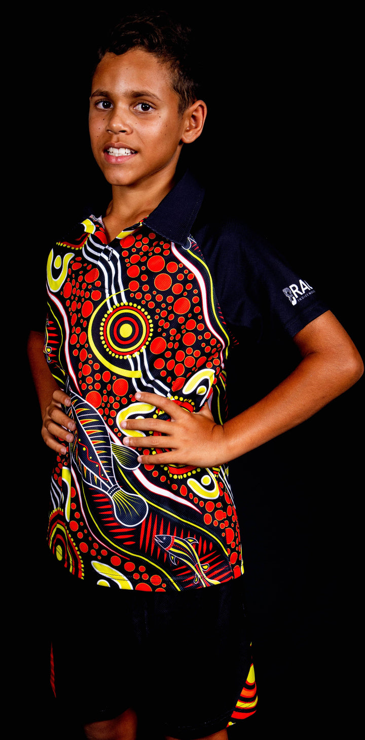 Kids Black Dirt Polo