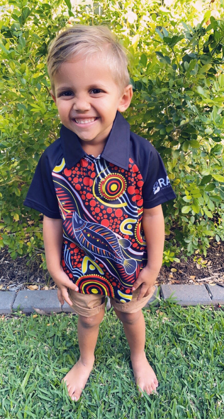 Kids Black Dirt Polo